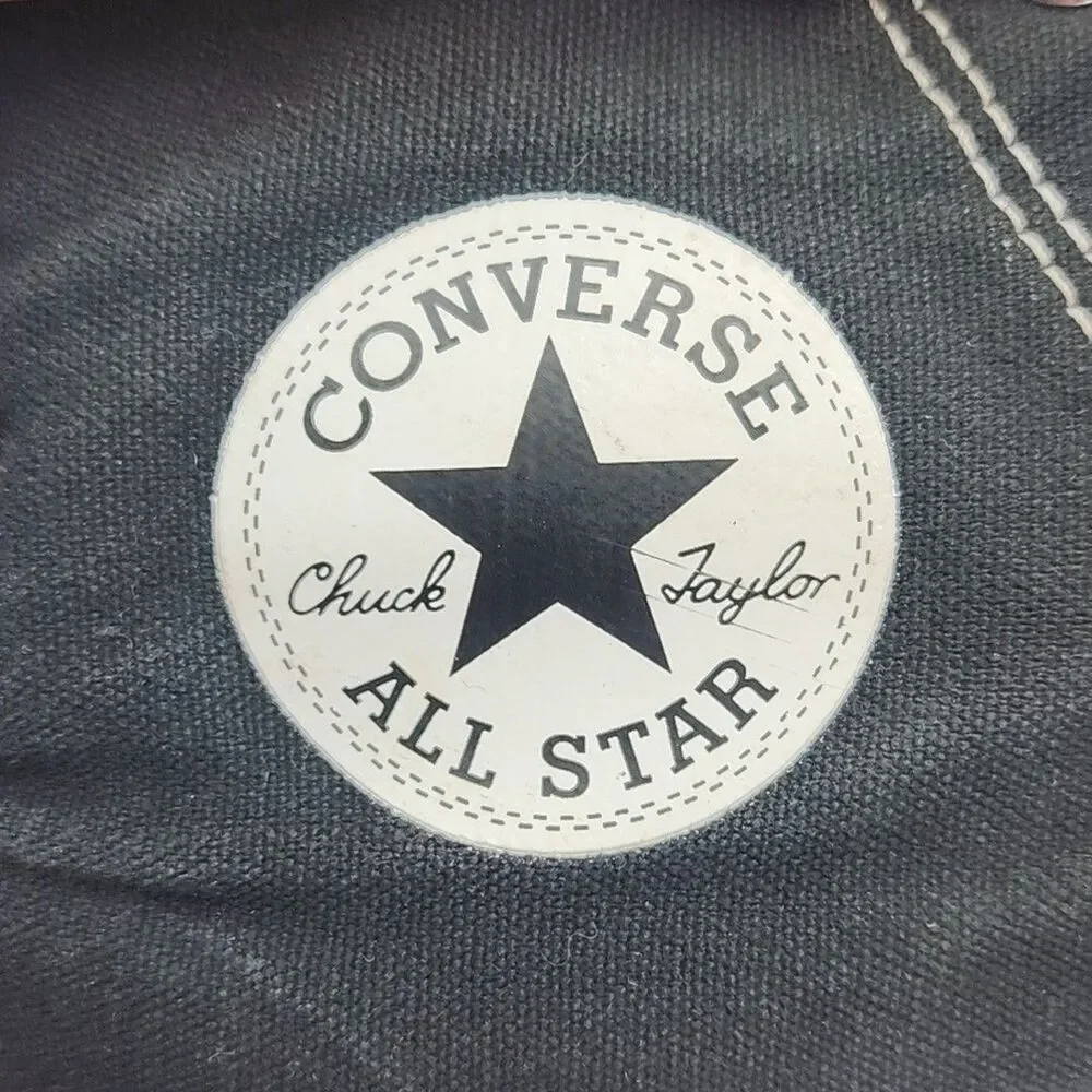 Converse All Star Shoe Sneaker Women Sz 9 High Top Platform Black White 568497C